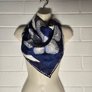 Vtg Christian Dior Silk Scarf Paisley Square Large Ascott Bag Neck Luxury Artsy